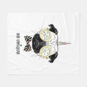 Pug Unicorn | uniek Fleece Deken (Voorkant (Horizontaal))