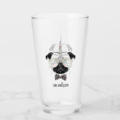 Pug Unicorn | uniek Glas (Achterkant)