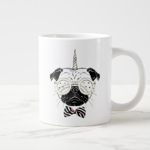 Pug Unicorn   uniek Grote Koffiekop