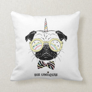 Pug Unicorn uniek Kussen