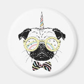 Pug Unicorn | uniek Magneet (Voorkant)