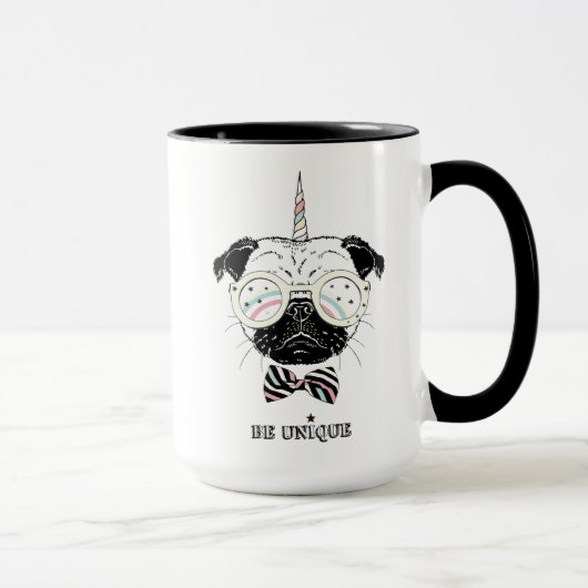 Pug Unicorn | uniek Mok (Rechts)