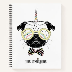Pug Unicorn   uniek Notitieboek
