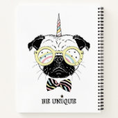 Pug Unicorn | uniek Notitieboek (Achterkant)