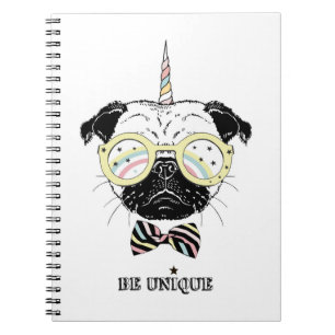 Pug Unicorn   uniek Notitieboek