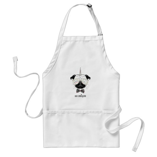 Pug Unicorn | uniek Standaard Schort (Voorkant)