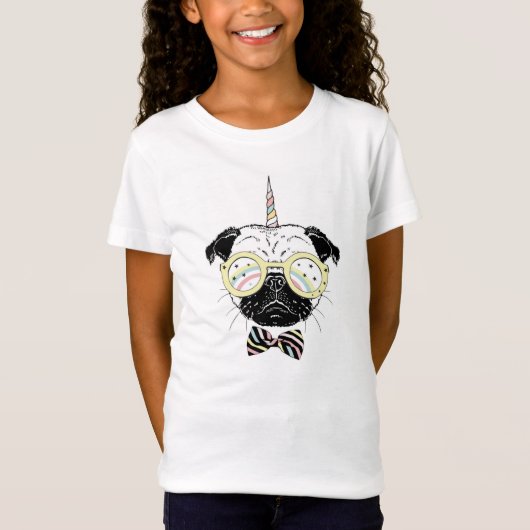 Pug Unicorn | uniek T-shirt (Voorkant)