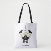 Pug Unicorn | uniek Tote Bag (Voorkant)