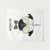 Pug Unicorn | uniek Wandkleed (Voorkant (horizontaal))
