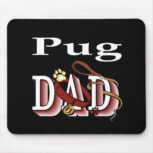 Pug Vader Cadeaus Muismat (Voorkant)