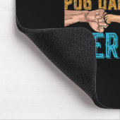 Pug Vader Ever Vaderdag Papa Pug  Muismat (Hoek)
