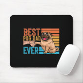 Pug Vader Ever Vaderdag Papa Pug  Muismat (Met muis)