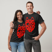 Pug Vader Hart voor Pugs Liefhebbers T-shirt (Unisex)