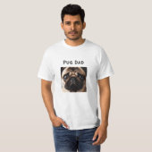 Pug Vader Pug Gezicht T-shirt (Voorkant volledig)