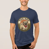 Pug Vader Tri-blend T-shirt | Pug-hond Vader Cadea (Voorkant)