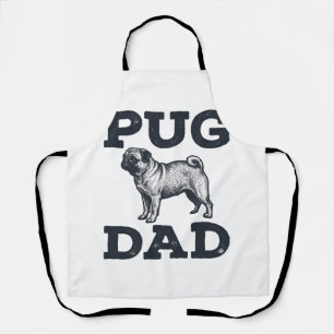 Pug Vader Vintage Gravure Shirt Ontwerp voor Honde Schort