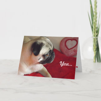 Pug Valentijn Feestdagen Kaart