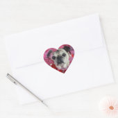 Pug Valentijn Hart Stickers (Envelop)