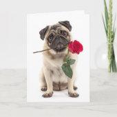 Pug Valentijn Kaart (Voorkant)