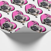 Pug Valentijnsdag Cadeaupapier (Hoek)