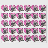 Pug Valentijnsdag Cadeaupapier (Vlak)