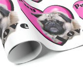 Pug Valentijnsdag Cadeaupapier (Rol Hoek)