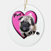 Pug Valentijnsdag Keramisch Ornament (Links)