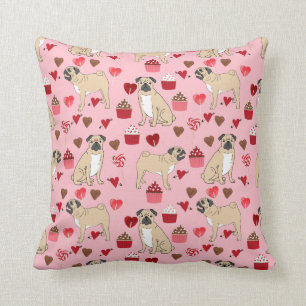 Pug Valentijnse  Dog Pillow Kussen