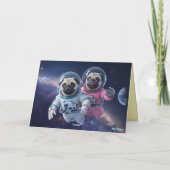 Pug Valentijnskaart Feestdagen Kaart (Achterkant)