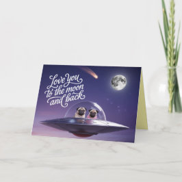 Pug Valentijnskaart Feestdagen Kaart