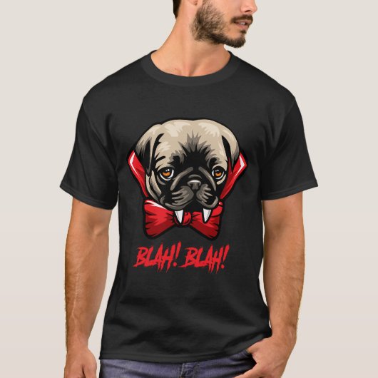 Pug Vampier Halloween T-shirt (Voorkant)