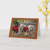 Pug van de Bladeren van de herfst Kaart (Gele Bloem)
