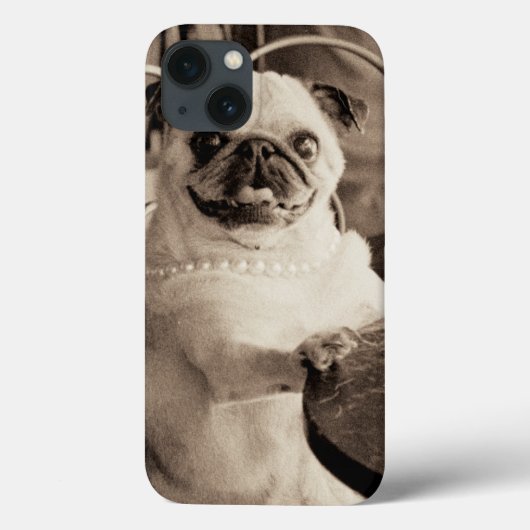 Pug van de koffie Case-Mate iPhone case (Achterkant)