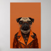 Pug van de nacht poster (Voorkant)
