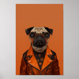 Pug van de nacht poster