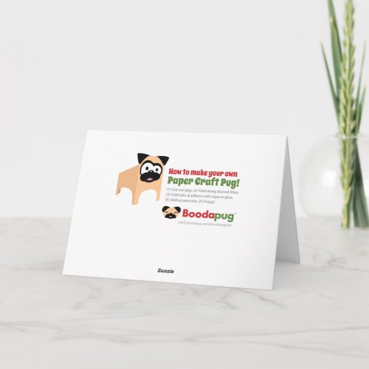 Pug van het document de Kaart van de Vakantie (Achterkant)