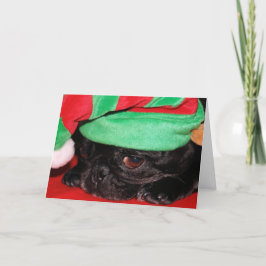 "Pug van het Gezoem Bah!" Het Wenskaart van de Feestdagen Kaart