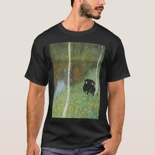Pug van Klimt's Birch Lake T-shirt (Voorkant)