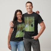 Pug van Klimt's Birch Lake T-shirt (Unisex)