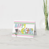 Pug van Pasen Feestdagen Kaart (Voorkant)