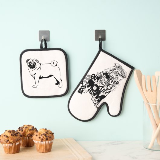 Pug van typen ovenwant & pannenlap set (Insitu(Ophanging))