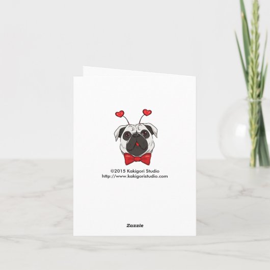 Pug van Valentijn de Kaart van de Hond (Achterkant)
