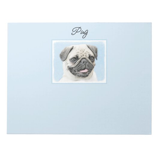 Pug-verf - Kute Original Dog Art-laptop Notitieblok (Voorkant)
