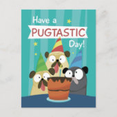 Pug-verjaardag Briefkaart (Voorkant)