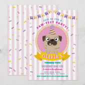 Pug Verjaardag Doggy Party Dog Confetti Kaart (Voorkant / Achterkant)
