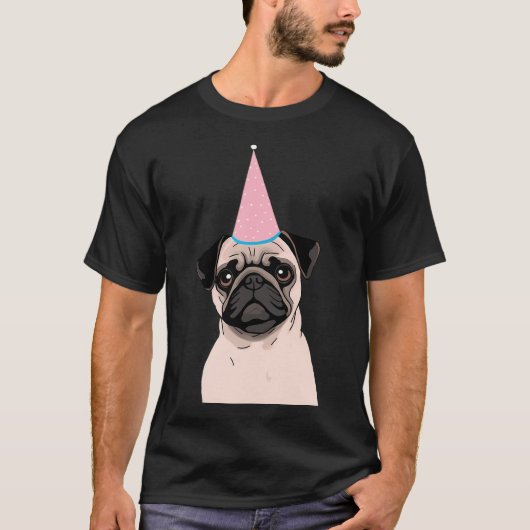 Pug verjaardag t-shirt (Voorkant)