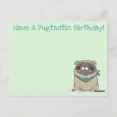 Pug verjaardagsansichtkaart briefkaart (Achterkant)