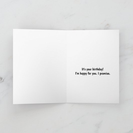 Pug verjaardagskaart, sarcastisch kaart (Binnen)