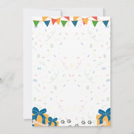 PUG verjaardagsuitnodiging Kaart (Achterkant)