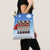 Pug-vierkant met achtergrond tote bag (Dichtbij)